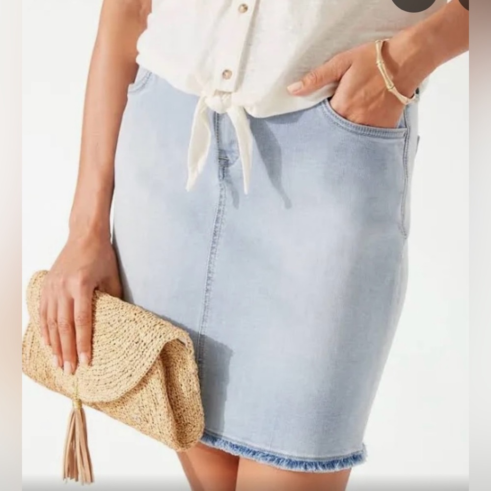 Tommy Bahama - Boracay Indigo Raw-Edge Skirt